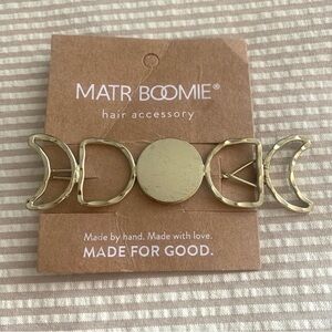 Matr Boomie Hair Barett Clip Gold 4in